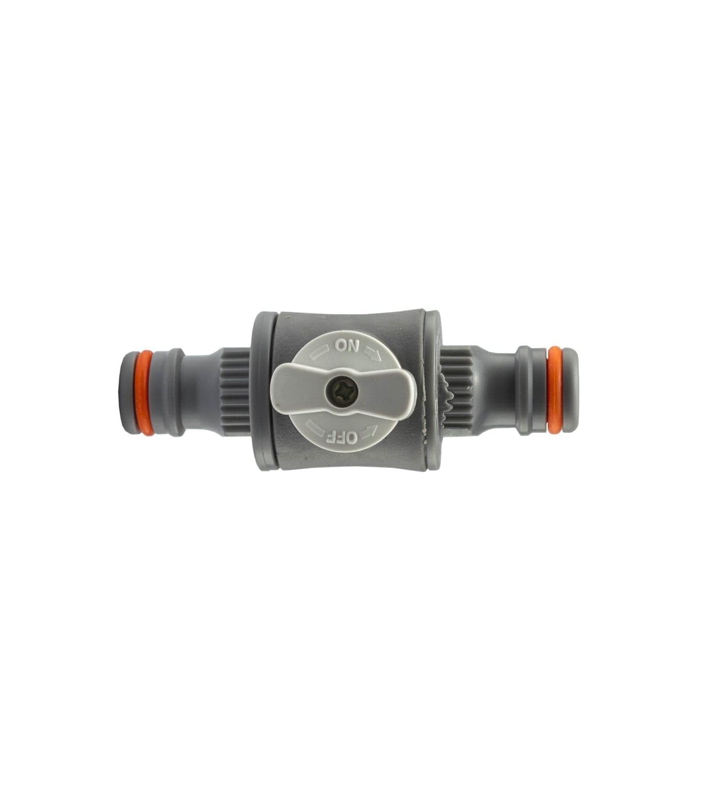 Garden Hose All Connectors Fittings Universal Standard Hozelock Valves Male Female Compatible White (in-Line Valve)