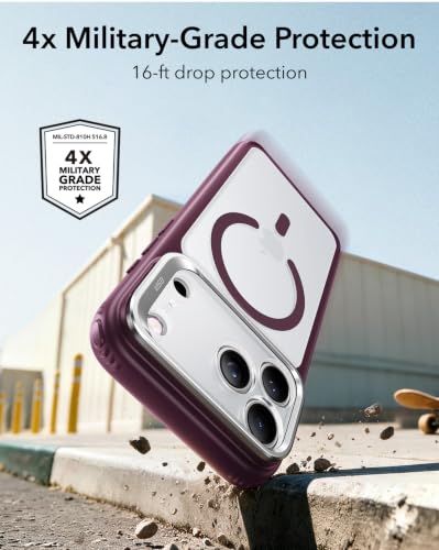 Image of ESR for iPhone 17 Pro Max Case Flex Stand, for MagSafe, Frosted Burgundy