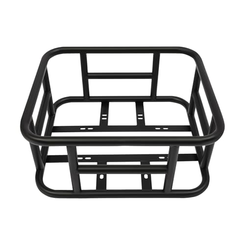 Fahrradkorb hinten aus Metall, 15kg tragfähig, Fahrradkorb Hund, universeller Gepäckkorb für E-Bike, Citybike, Damenrad, ideal für Einkaufen, Transport, Hund und Alltagsnutzung (34.3 * 30.5 * 15 cm)