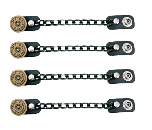 Funk Plus Motorcycle Vest Extenders Single Black Chain Regular Snap MC Jacket Made in USA (4