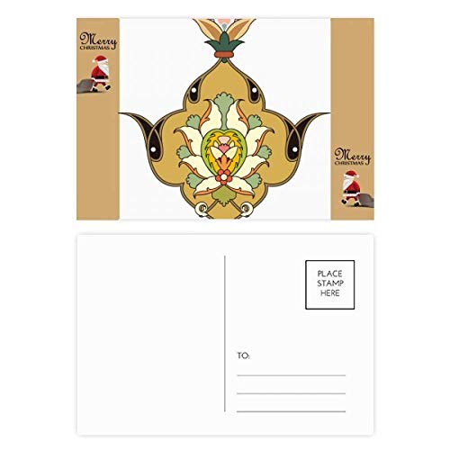 Cartes postales lot de 20 au motif de feuille baroque colorée rigide pour écriture fluide
