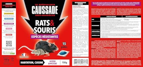 Caussade Anti-Rats & Souris - 15 Sachets Pâtes - 150g – vue 4