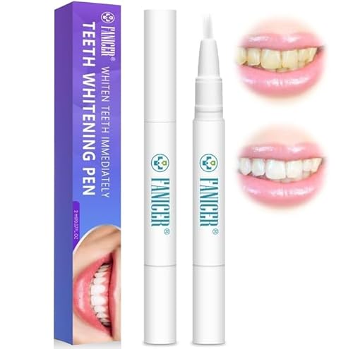 2 pcs Teeth Whitening Pen, TeethWhitening Kit, WhiteningGel, Instant Teeth WhiteningEssence Pen, Brighten Your Smile, No Teeth Sensitivity, Showcasing a Perfect Smile