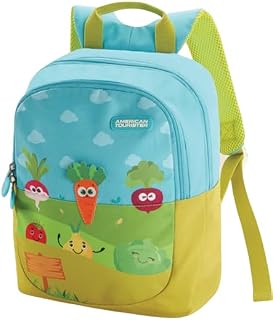 10.5 Litres Yoodle 2.O Vegetable Green 2 Compartment Backpack For 4 To 6 Year Kids (Medium Size)