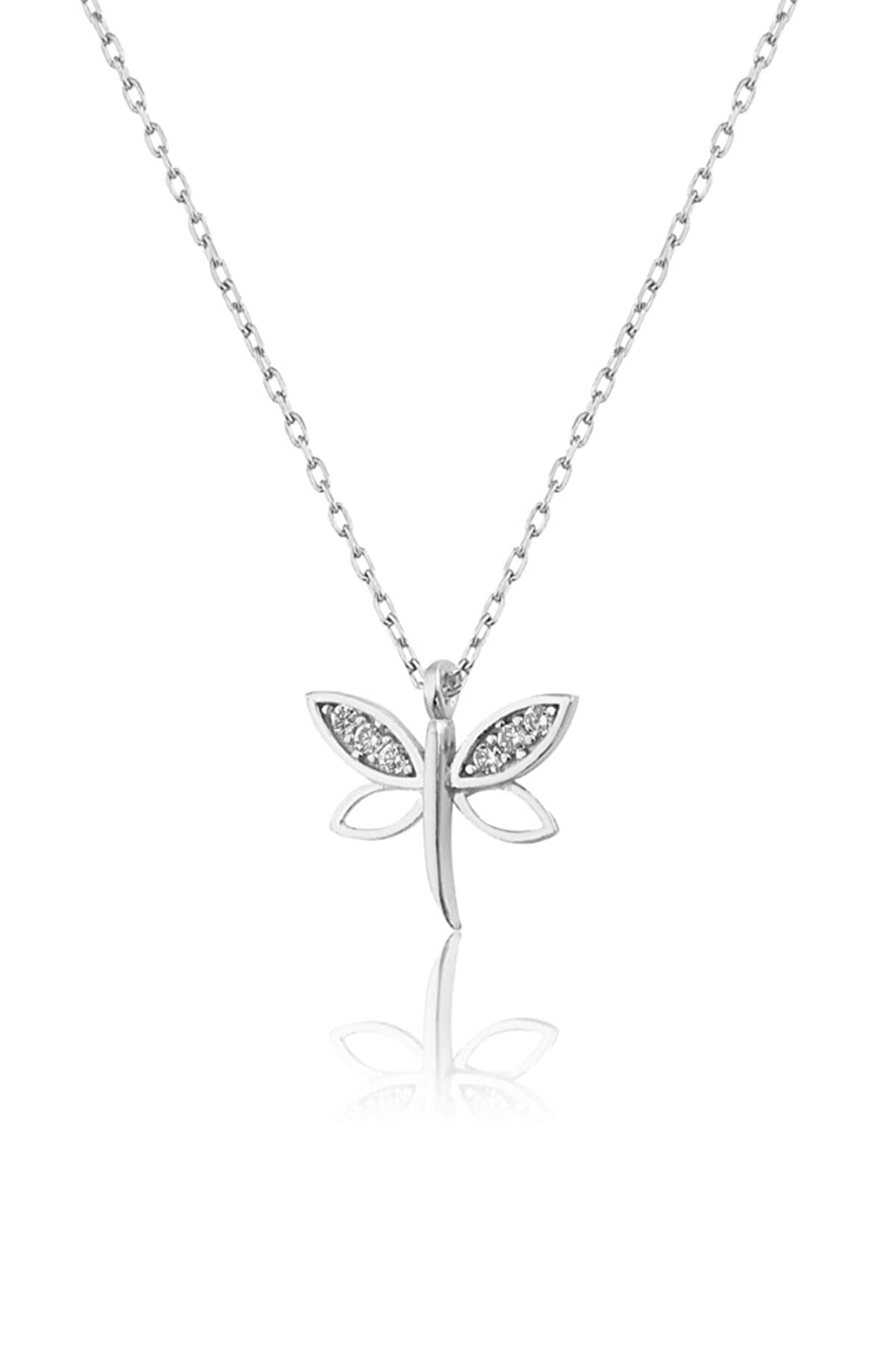 Einzelstück Dragonfly Libélula Mariposa Colgante 925 Joyería de Plata de Ley