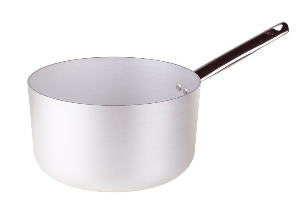 Pentole Agnelli ALMA10528 Casseruola Alta con Manico in Acciaio, Alluminio Professionale 3mm, 28 cm