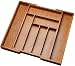 Bamboo Expandable Utility Flatware and Cutlery Kitchen Drawer Organizer, Adjustable, Eco- Friendly Made From Highest Quality Bamboo, Adjusts to Fit Snugly Into Any Kitchen Drawer
