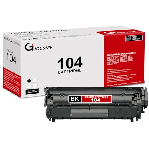 1 Pack 104 0263B001 Black Toner Cartridge Compatible 104 Replacement for Canon 104 for Canon imageCLASS MF4690 MF4100 MF4200 MF4600 D450 D420 D480 FAXPHONE L120 L90 Printer