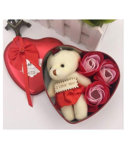 Lilone Valentine Gift Box Fragrance Roses with Teddy (Red)-image-15