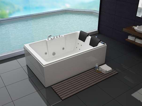 Whirlpool Torino 180 x 120 cm con idrojet, airjet, sistema audio e riscaldamento, lussuosa vasca idromassaggio per interni con illuminazione a LED, luce colorata, programma di pulizia, compatta e di