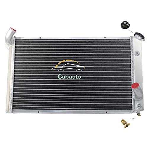 Cubauto Aluminum Radiator For 1973-76 1975 Chevy Chevrolet Corvette Base Stingray 1974 5.7L 7.4L V8 Gas,3 Row Crossflow Radiators #TOP5