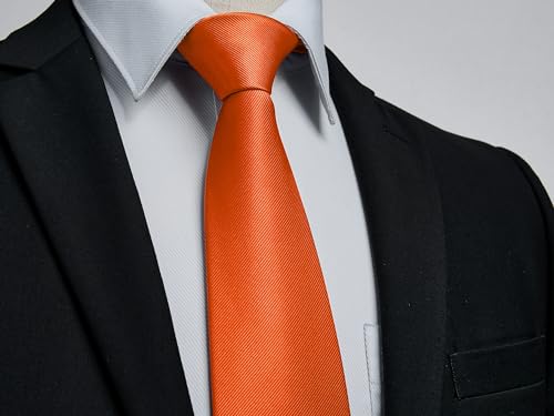 Image of Enlision Ties for Men Solid Color 3.35 inch Formal Business Necktie Classic Satin Mens Wedding Party Ties