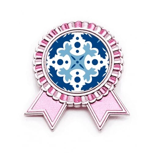 Broche fleur Talavera en métal bleu pour sublimer vos vestes