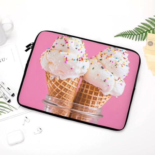 Funda para portátil antigolpes de 12 pulgadas neopreno grueso con dos conos de helado 4