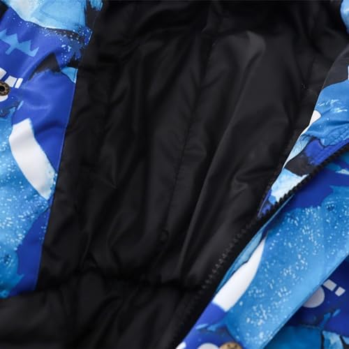 Kids Ski Suit Snowsuit One 𝗣iece Water-proof Ski Jumpsuits Overalls Boys Girls Winter Insulated Boys Ski Pants 163