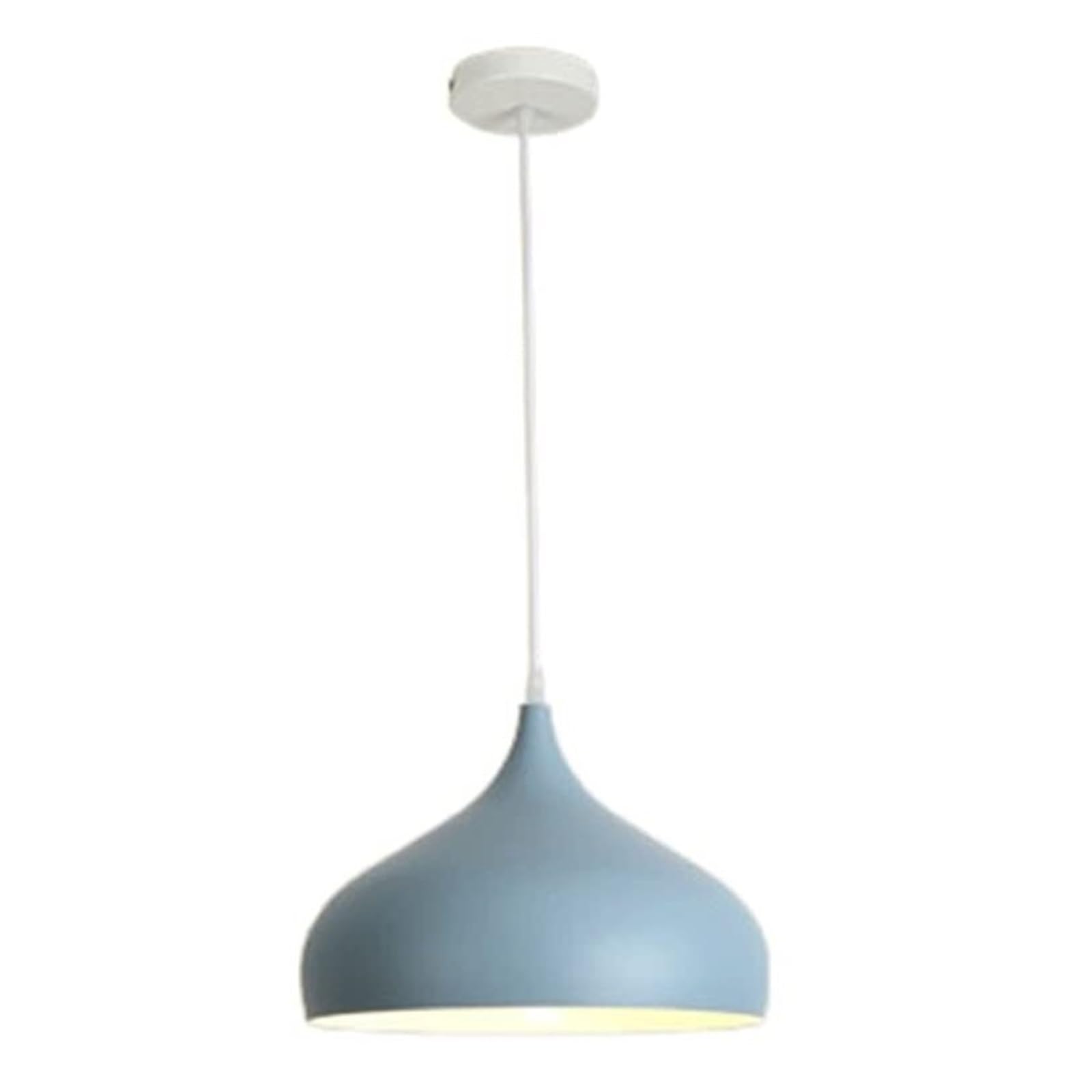 KHUKHU Ceiling Chandelier Macaron Color Pendant Lights Scandinavian Hanging Light for Coffee Shop Living Room Kitchen Island Simplicity E27 Base Single Head Bedside Hanging Lamp(A,35cm)