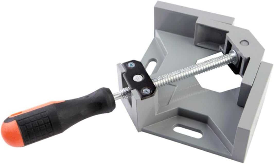 1PC Angle Clamp Multi Function Woodworking Tool for Precision Fixation Head Skid Handle Design for Welding Framing and Furniture Installation Grey