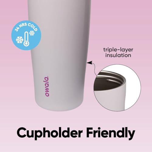 Image of Owala FreeSip Sway Insulated Stainless Steel Water Bottle with Two-Way Spout, Built-In Straw and Bucket Handle, Made for Travel, School, and Sports, 40oz, BPA Free, Leak Proof, Dreamy Field