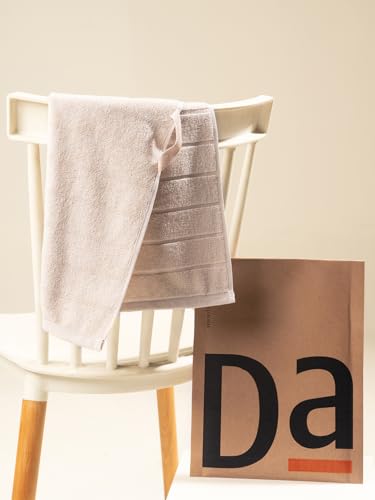 Image of DAMENSCH 100% Cotton Towels, Super Soft Towels Set, Ultra Absorbent Towel for Women, Quick Dry Face Towel for Men, Long Lasting Colours Bath, Hand and Face Towels-Serene Beige