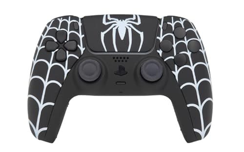 Image of Sage Controllers PRO+ Controller compatible with PS5 Console & PC | Custommade Wireless P.S5Gaming Controller with 4 Back Paddles, Clicky Triggers & Bumpers | Glow in the dark - SpiderMn theme | Professional gaming controller (Pro+ with Hall Effect TMR)
