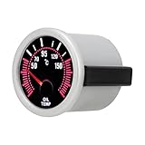 AOWINHIT 52 Mm 2 Zoll Autoöltemperaturanzeige mit Weißem Licht Universellem Automobilzubehör 12V