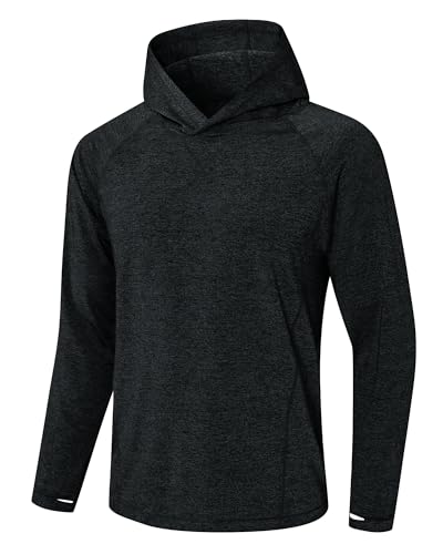 Fishing Shirts for Men Long Sleeve: UPF 100+ UV Sun Protection Hoodie - Swimming Hiking Outdoor Running Rash Guard