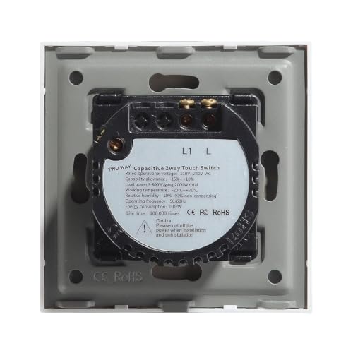 Interruptor táctil para panel de iluminación de 1 y 2 bandas con cristal templado elegante 2
