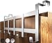 Produktbild 4smile Türgarderobe zum Einhängen, Edelstahl - Türgarderobe Innenseite mit 5 Türhaken zum Einhängen, hohe Tragkraft - Türhaken Innenseite, Türhakenleiste für die Rückseite der Tür