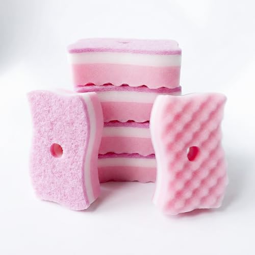 Image of Kitchen Sponges Pack of 6, Non-Scratch Dual-Sided Dishwashing Sponge, Heavy Duty Scrub Cleaning Sponges for Dishes, Pots, Pans & Household Cleaning, Durable & Reusable