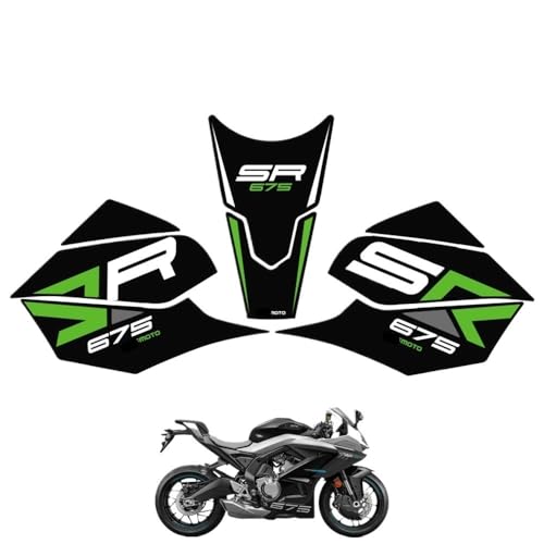 Autocollant de réservoir antidérapant pour moto 675SR et 675 SR-R protection noir