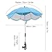 Baby Stroller Parasol, 14in Universal Umbrella with Clamp, 360 Degree Adjustable UV Stroller Sun Shade, Waterproof Umbrella for Trolley, Bike, Wheelchair, Beach Chair (1#)
