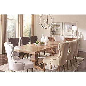 Coasterhomefurnishingsflorencefarmhouserectuangular126inchdoublepedestalwoodplanktopextensionleafdiningtablerusticsmoke180201 Urban Country Home Decor Coaster home furnishings florence farmhouse rectuangular 126 inch double pedestal wood plank top extension leaf dining table rustic smoke 180201 urban country home decor