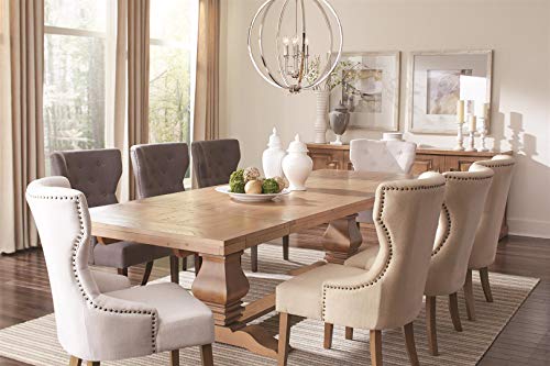 Coasterhomefurnishingsflorencefarmhouserectuangular126inchdoublepedestalwoodplanktopextensionleafdiningtablerusticsmoke180201 Urban Country Home Decor Coaster home furnishings florence farmhouse rectuangular 126 inch double pedestal wood plank top extension leaf dining table rustic smoke 180201 urban country home decor