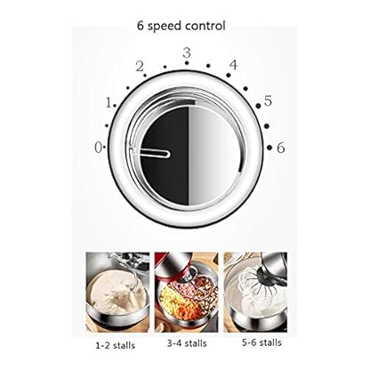 Küchenmaschine Rührgerät LB SC-216 Schlägel, 6 Geschwindigkeiten, Edelstahl Kneaders und Handmixer for Haltbarkeit und… – Bild 3