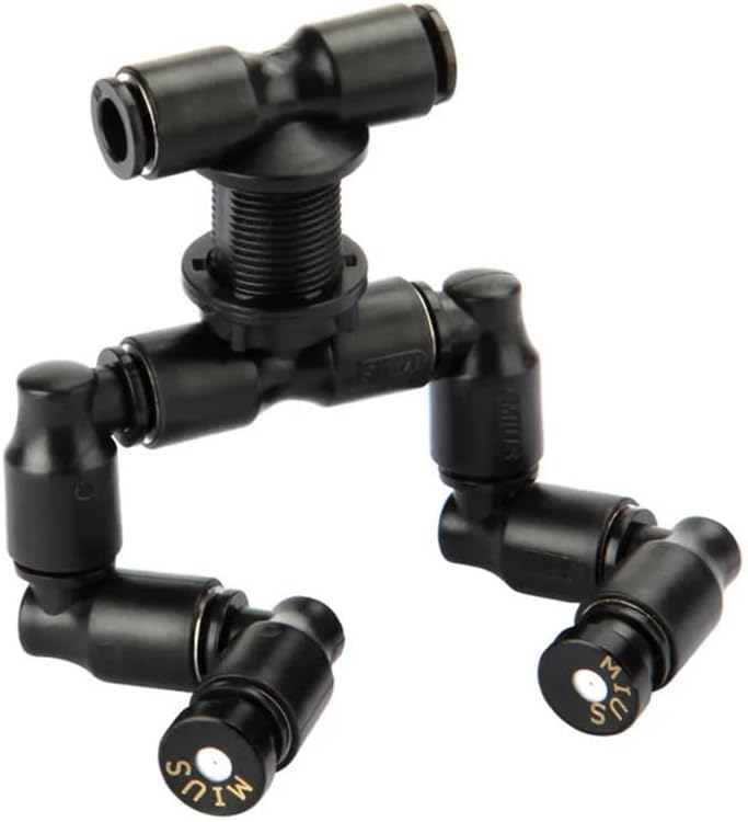 360 Degree Rotating Reptiles Fogger Mist Sprinkler Terrarium Nozzle Adjustable Greenhouse Pet Cooling System(Four Head)