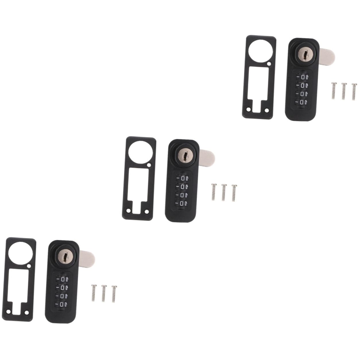 VILLCASE 3 pezzi Serratura Combinazione per Armadi con Lato Sinistro Resistente Protezione Armadietti e Mobili Ufficio