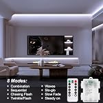 echosari 2 PCS 9.8Ft Strip Lights Battery Operated with Remote Timer - Image 6