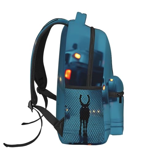 PHAYAH Shadow Deer Pattern Backpack 15.7" Simple Bag For Everyone With 1 Main Compartment, Front Utility Pocket3