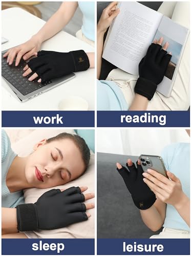 Image of highco Compression Hand ICE Pack Glove for Arthritis Pain Relief Adjustable Wrist Strap ICE Pack Wrap for Hand and Fingers,Cooling ICE Packs Glove for Women and Men,Tendonitis, Swelling