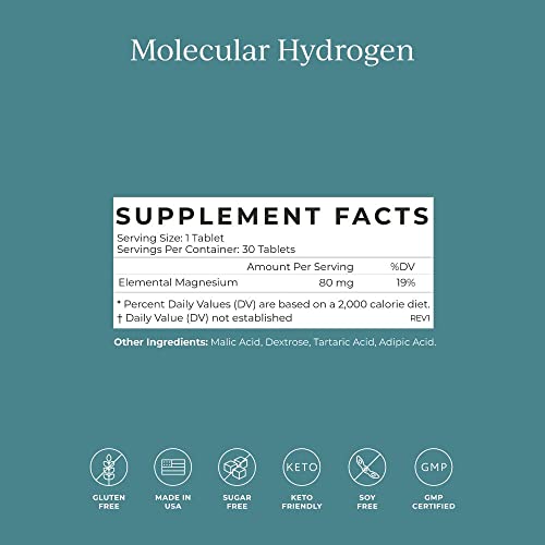 CYMBIOTIKA Molecular Hydrogen Water Tablets with Magnesium, Energy Boost, Gluten Free, Keto Antioxidant Drink, Fast Dissolving Supplements, Helps Fight Inflammation & Stress 30 Tablets, 12 ppm - Thumbnail 4