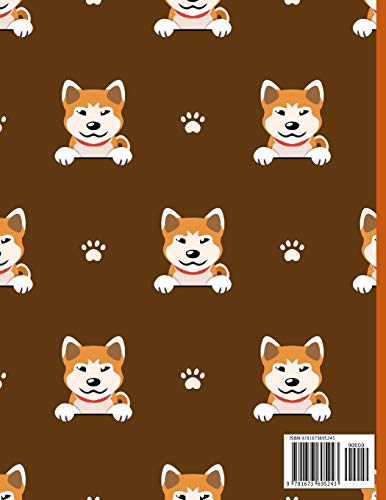 Sketchbook For Girls: Cute Little Shiba Inu Puppies Notebook For Sketching, Doodling Or Drawing ( Learn To Draw & Write Journal ) | Large Size 8.5 x 11, 109 White Blank Pages image 4