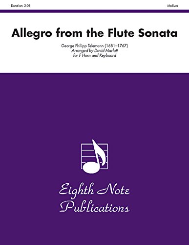 Partition Allegro Flute Sonata pour Cor d'Harmonie Édition Clarté
