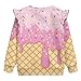 Xhuibop Ice Cream Melting Toddler Clothes for Girls 2-3T Fall Sweatshirts Ruffle Long Sleeve Shirts Kids Casual Loose Tops for Outdoor Camping Travel