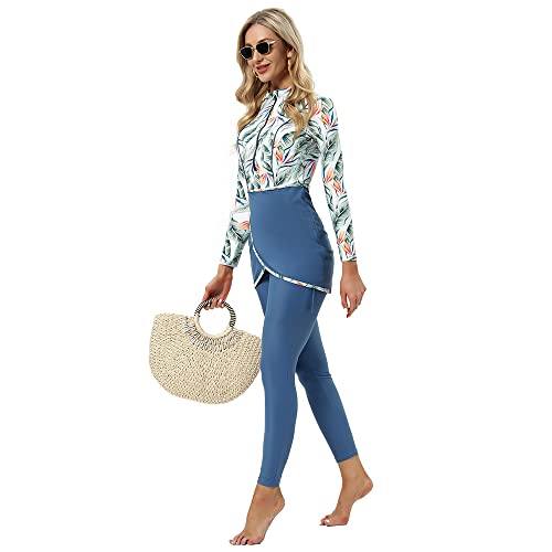 Women Muslim Swimwear Full Cover Swimsuit Hijab Islamic Burkinis Modest Plus Size Beachwear Bathing3