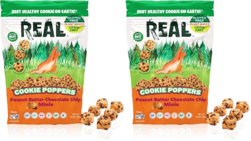 REAL Peanut Butter Chocolate Chip Mini Cookie Poppers – Bite-sized Gluten Free Semi Soft Baked Cookies – Dairy Free, Vegan, Kosher, Paleo – Delicious Mini Peanut Butter Chocolate Chip Cookies (4.5 oz) image 2