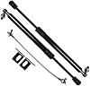 Amortiguadores de elevación para capó delantero de Nissan Rogue X-Trail T33 2020-2024, modificados con fibra de carbono, amortiguadores de gas, resortes de barra (2 piezas) (negro normal) 4