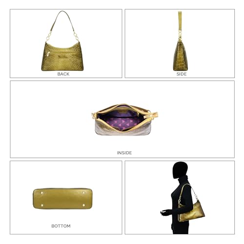 Image of Anuschka Women's Original Hand-Painted Genuine Leather Hobo with Chain Strap