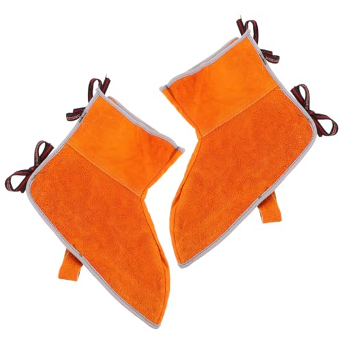 LALAFINA Heatproof Welding Leg Covers Leather Welding Socks Fire Resistant Shoe Guards Protection