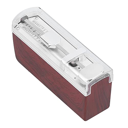 Fydun Mini Mechanical Metronome Universal Portable Traditional for Piano Ukeulele Guitar ViolinBurlywood for Families (Wine red)