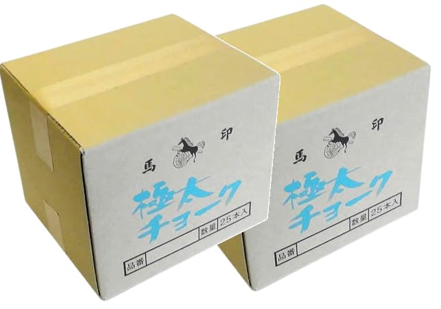 Amazon | 馬印 うまじるし 極太チョーク 25本入り 白 2箱 | チョーク